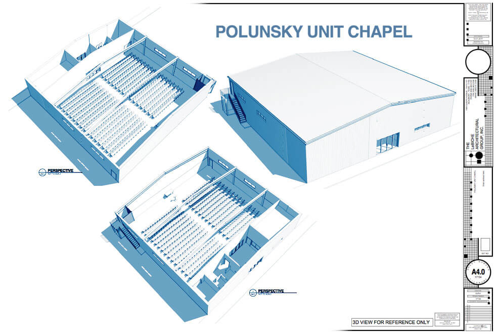 Architectural rendering of the new Polunsky Unit Chapel
